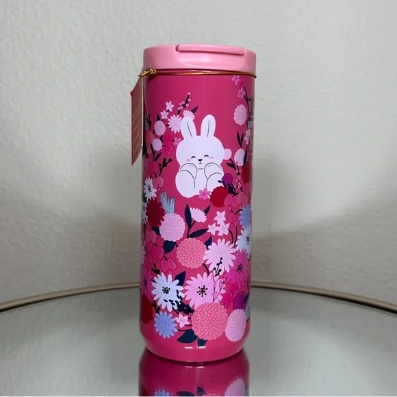 Starbucks | Other | Starbucks 223 Lunar New Year Pink Rabbit Bunny  Stainless Steel Tumbler | Poshmark
